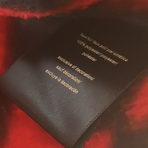 Tommy Hilfiger Fluffy Blue and Red Argyle Button Front Jacket Size large - Picture 7 of 10